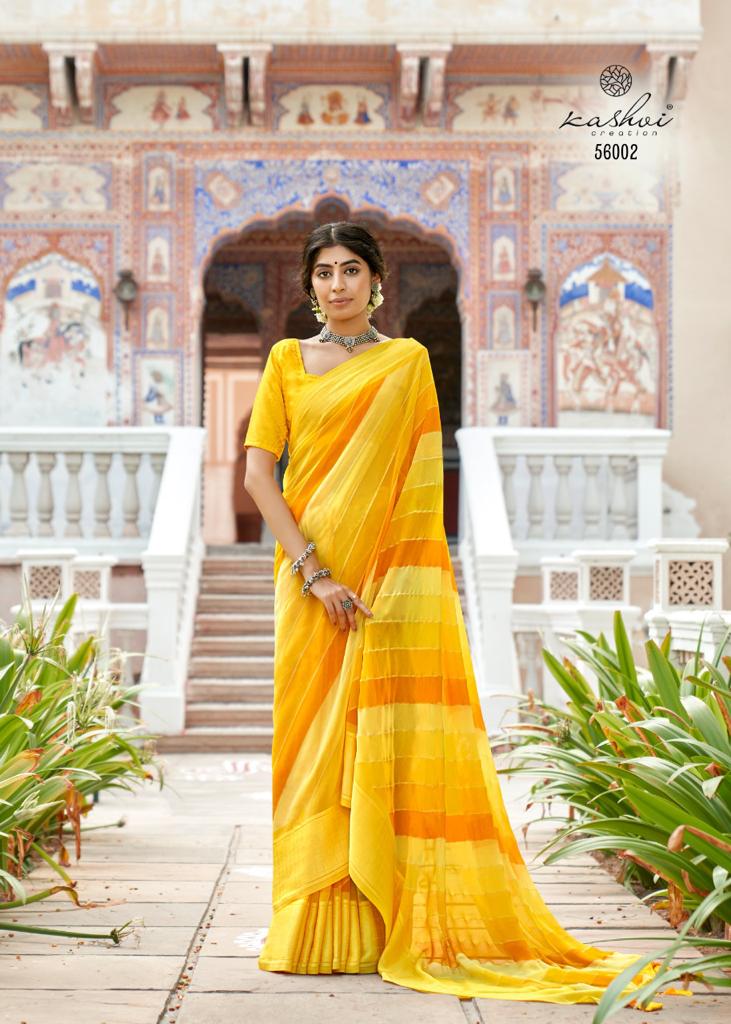 Kashvi Rangat New Exclusive Wear Printed Georgette Designer Saree Collection
